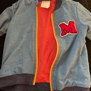 Reversible Mickey/Minnie toddler zip up sweater. Size 4t. Worn once